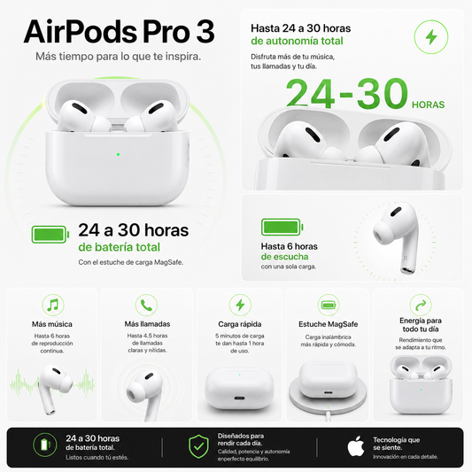 🎧 AirPods Pro 3 – Sonido Premium, Libertad Total 🎧